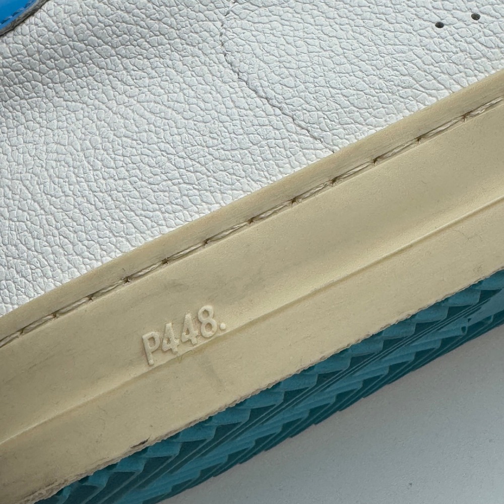 P448 John Project Sustainability Sneakers EU 45 US 11.5 White Blue Leather Italy - Picture 10 of 16